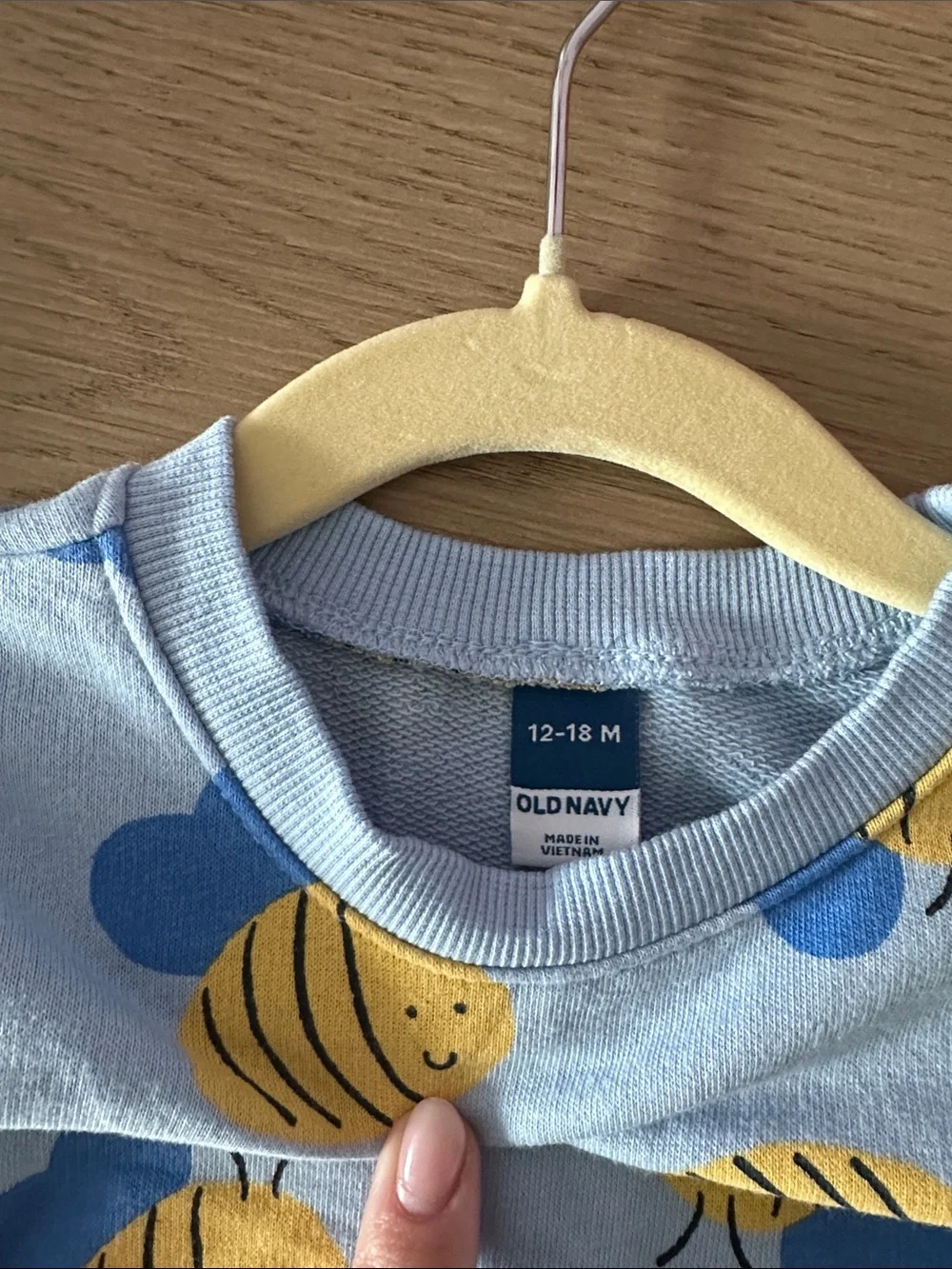 Old Navy Light Blue and Yellow Bee Print Pajama Set